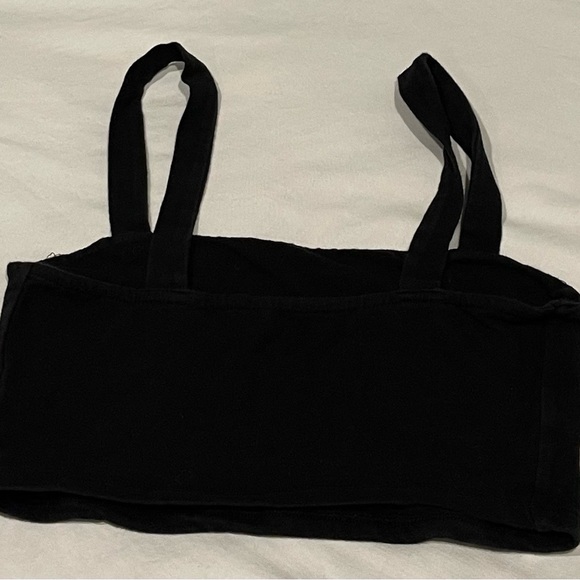 black cropped tank. good condition, size small. - Picture 2 of 3